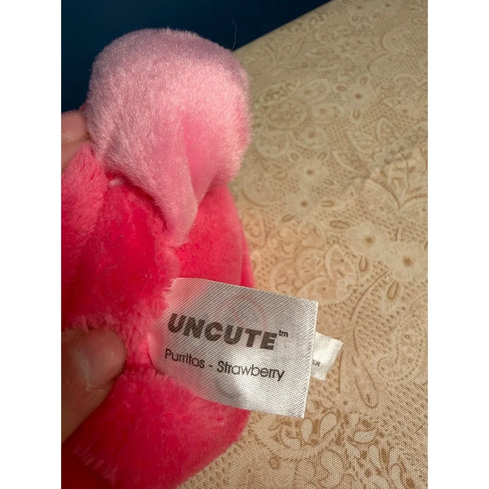 Uncute Purritos Strawberry Cat Pink White Kitten Burrito Plush Toy